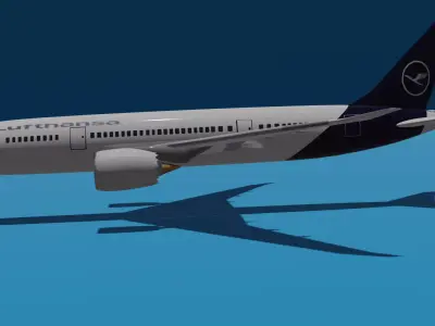 Boeing 787-9 Lufthansa 3D model  3D model