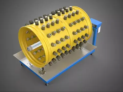 SPIN WHEEL CIRCULAR ROTARY HYDROPONIC GARDEN PLANT FARM SYSTEM 3D model