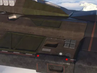 Sci-Fi Spaceship Missile Boat - Low Poly PBR 3D Model Low-poly 3D model