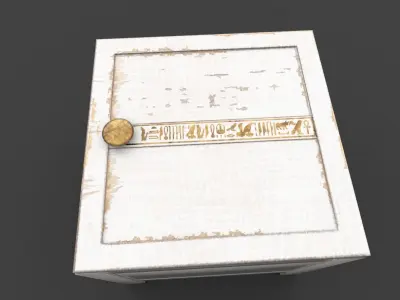 Egyptian Chest Low-poly 3D model