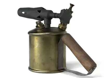 Vintage Blowtorch Low-poly 3D model
