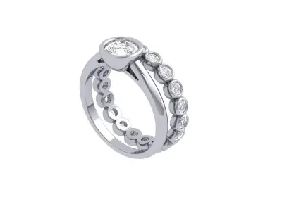 Wedding Ring  3D print model 292