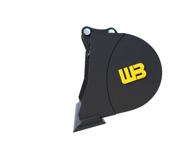 WB Excavator Ditching and Grading bucket Mini Excavator- Backhoe 3D model