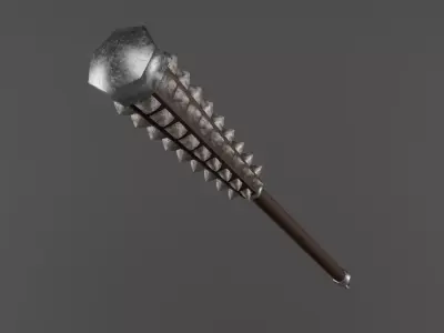 Low Poly Kanabo  Japanese Mace 3D Model Game Ready Low-poly 3D model