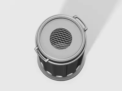 City Trash Can Free 3D model