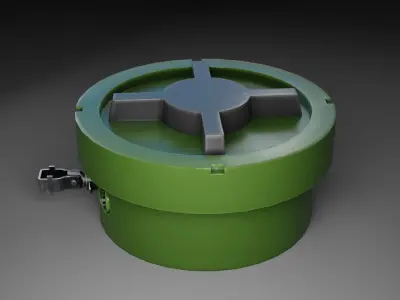 M14 Landmine Low poly 3d model Low-poly 3D model