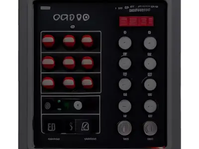Futuristic Industrial Control Panel 3D model