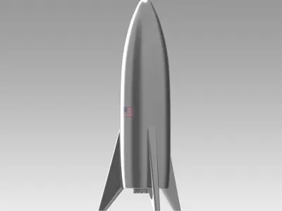 SpaceX Starship Mars Rocket BFR 3D model