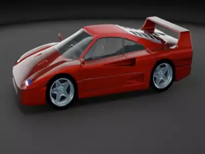 ferrari f40 car  Free low-poly 3D model