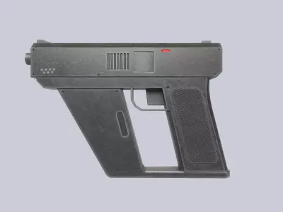 Minimal gun Low-poly 3D model