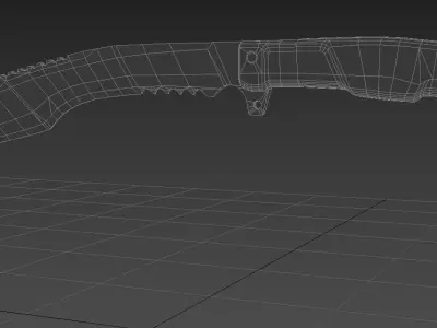 Kukri Blade Low-poly 3D model