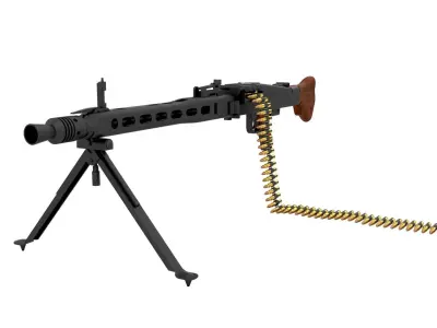 MG 42 WW2 German Machine Gun 3D model