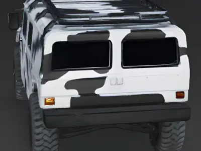 Realistic Rugged 4x4 Utility Vehicle 3D Model Low-poly 3D model