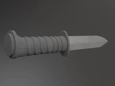 Military Combat Knife Low-poly Low-poly 3D model