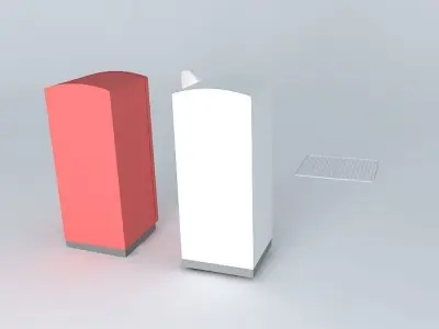 Vintage Fridge and Coke Machine Free 3D model