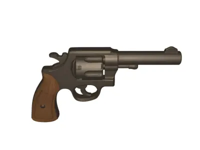 Pistols pack  Low-poly 3D model