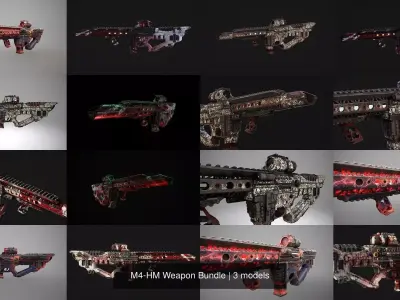 M4-HM Weapon Bundle 3D Model Pack purchase