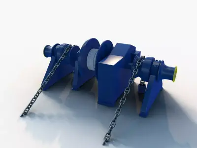 Anchor-Mooring Winch Double 3D model
