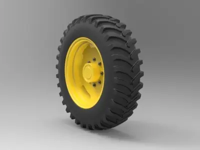 Tractor wheel 3D model by 3DTechDesign