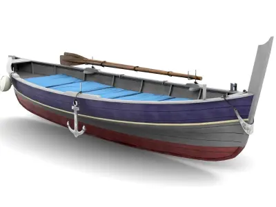 Fishing Boat 03 Low-poly 3D model