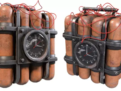 Dynamite 2 Low-poly 3D model