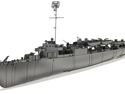 USS Gilmer APD-11 RC Model 1-48 Scale 3D print model