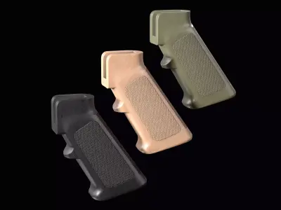 AR-15 AR-10 pistol grip A2 Low-poly 3D model