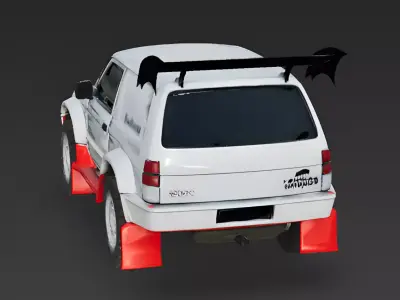 Bat-Wing Rally Racer 3D Model Low-poly 3D model
