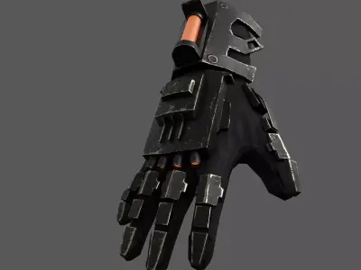 Scifi Gloves ver13 Low-poly 3D model