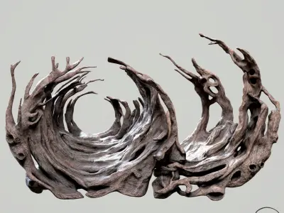 Driftwood Low-poly 3D model