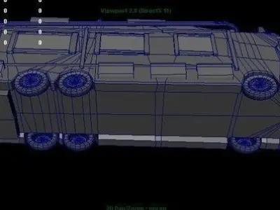 RVvehicle camouflage rv Low-poly 3D model