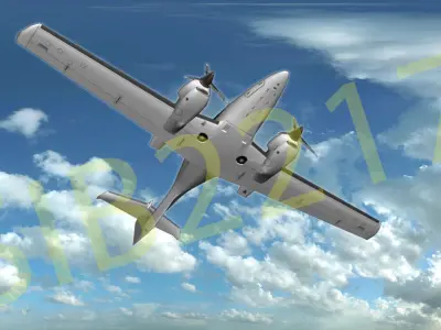 Diamond DA42 Low-poly 3D model
