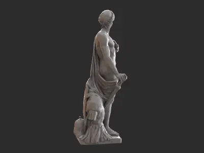 Roman Imperator - Marble Low-poly 3D model