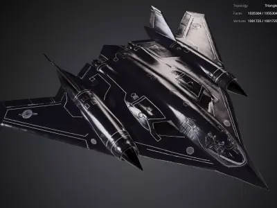 Futuristic Jet 3D model purchase