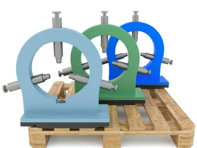 Turning machine tool - Lunette spare part 3D model