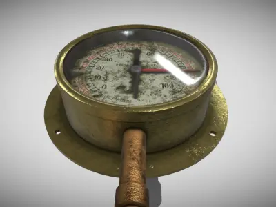 Steampunk Gauge 3D model