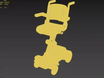 Electric scooter for the elderly 3D model