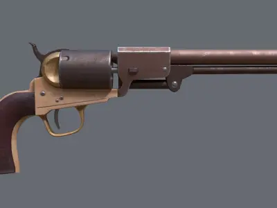 Griswold and Gunnison Revolver Low-poly 3D model