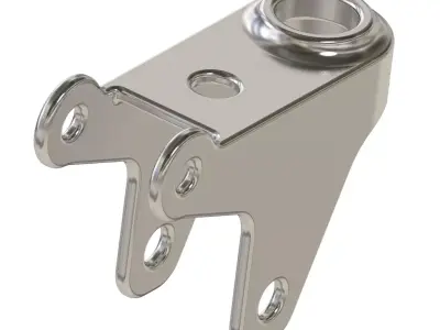 Castor Wheel Bracket 3D print model