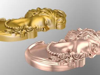 Vintage Queens Cameo 3D print model purchase