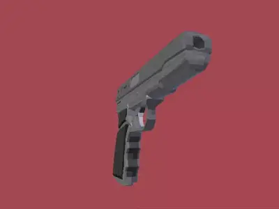 Browning Hi Power Mk III 9mm  Pistola Low Poly Low-poly 3D model