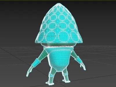 piyon creature with big eyes 3D model
