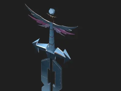 Fantastic Sword free Free low-poly 3D model