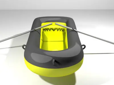 Inflatable row boat - Type 1 3D model