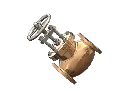 Industrial Glob Valve 3D model