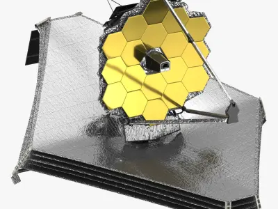James Webb and Hubble Space Telescopes 3D model