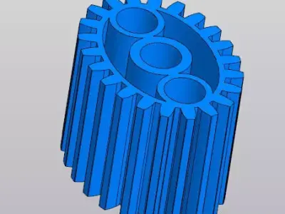 Helical Spur Gear - Precision Transmission Part 3D model