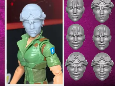 Tank Girl Collection Fan Art Heads Collection 3D printable File 3D print model purchase