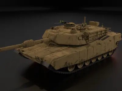 Tank Abrams M1A2 3D model