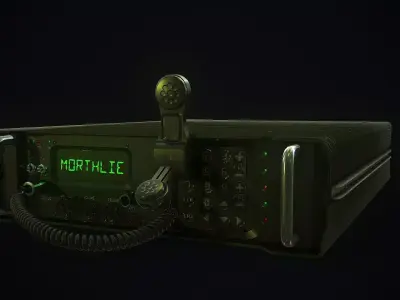 Millitary Radio Game Ready High Poly 3D Model  3D model